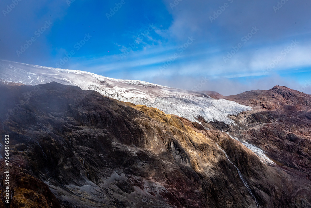 Beautiful Glacier of the Cayambe Volcano Beautiful Glacier of the Cayambe Volcano
