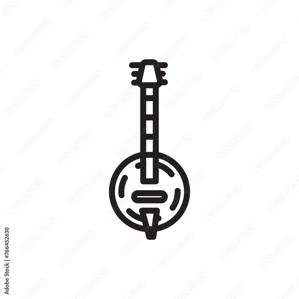 Bango Guitar Music Line Icon Bango Guitar Music Line Icon