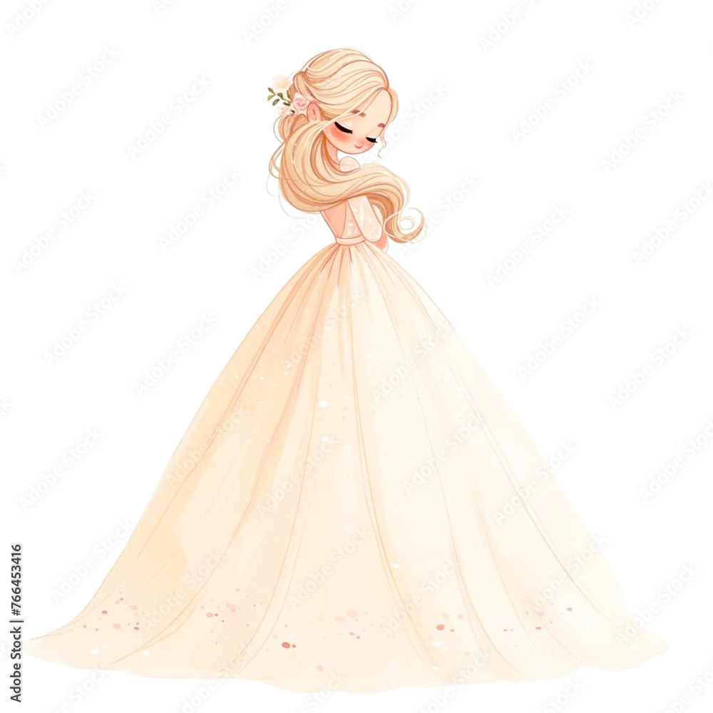 Watercolor Bride on transparent background PNG Watercolor Bride on transparent background PNG