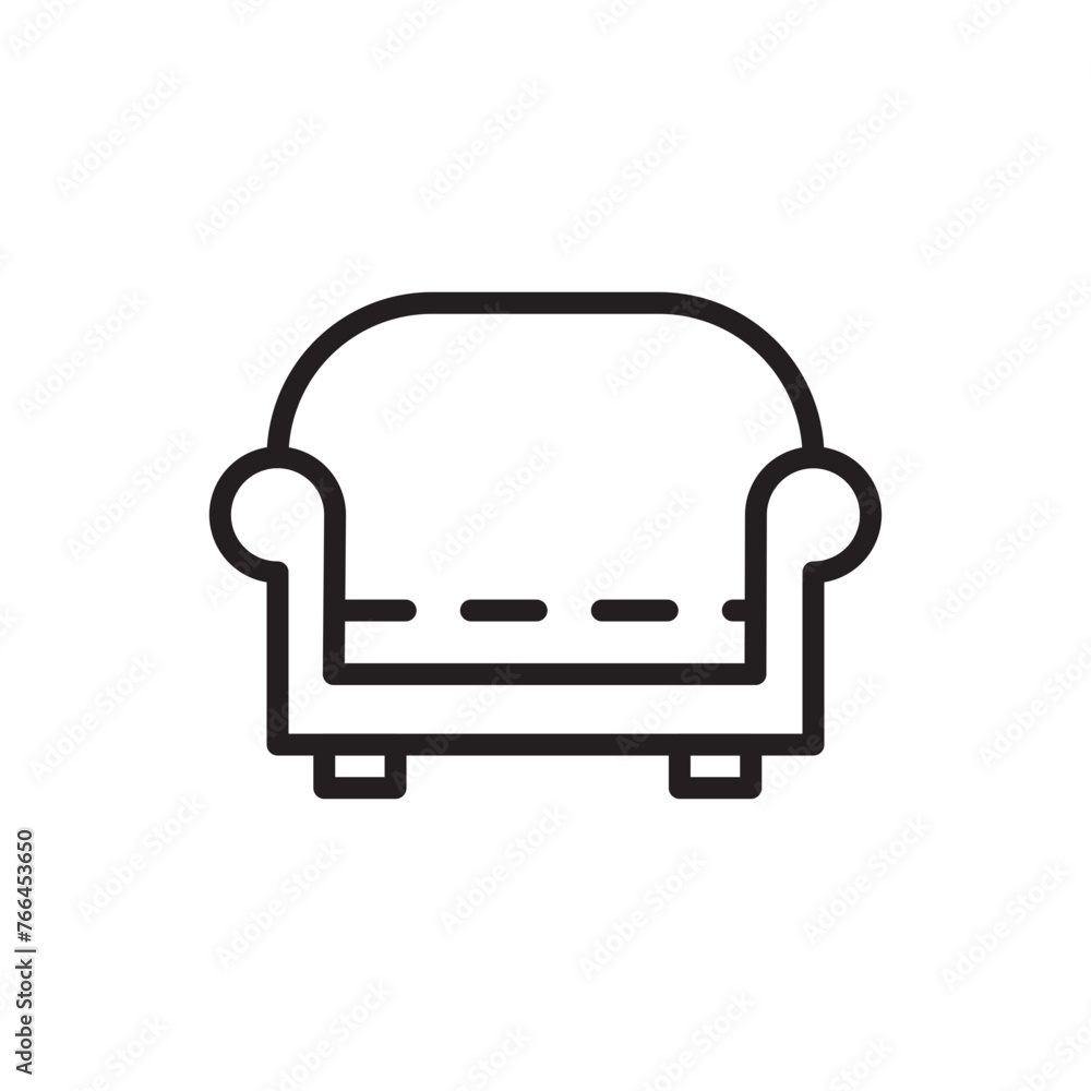 Armchair Fabric Home Line Icon Armchair Fabric Home Line Icon