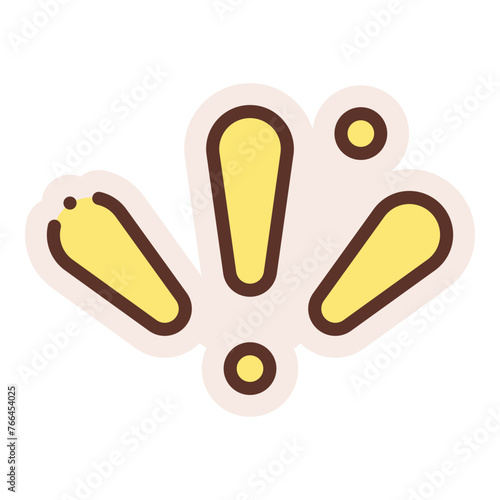 attention sign sticker