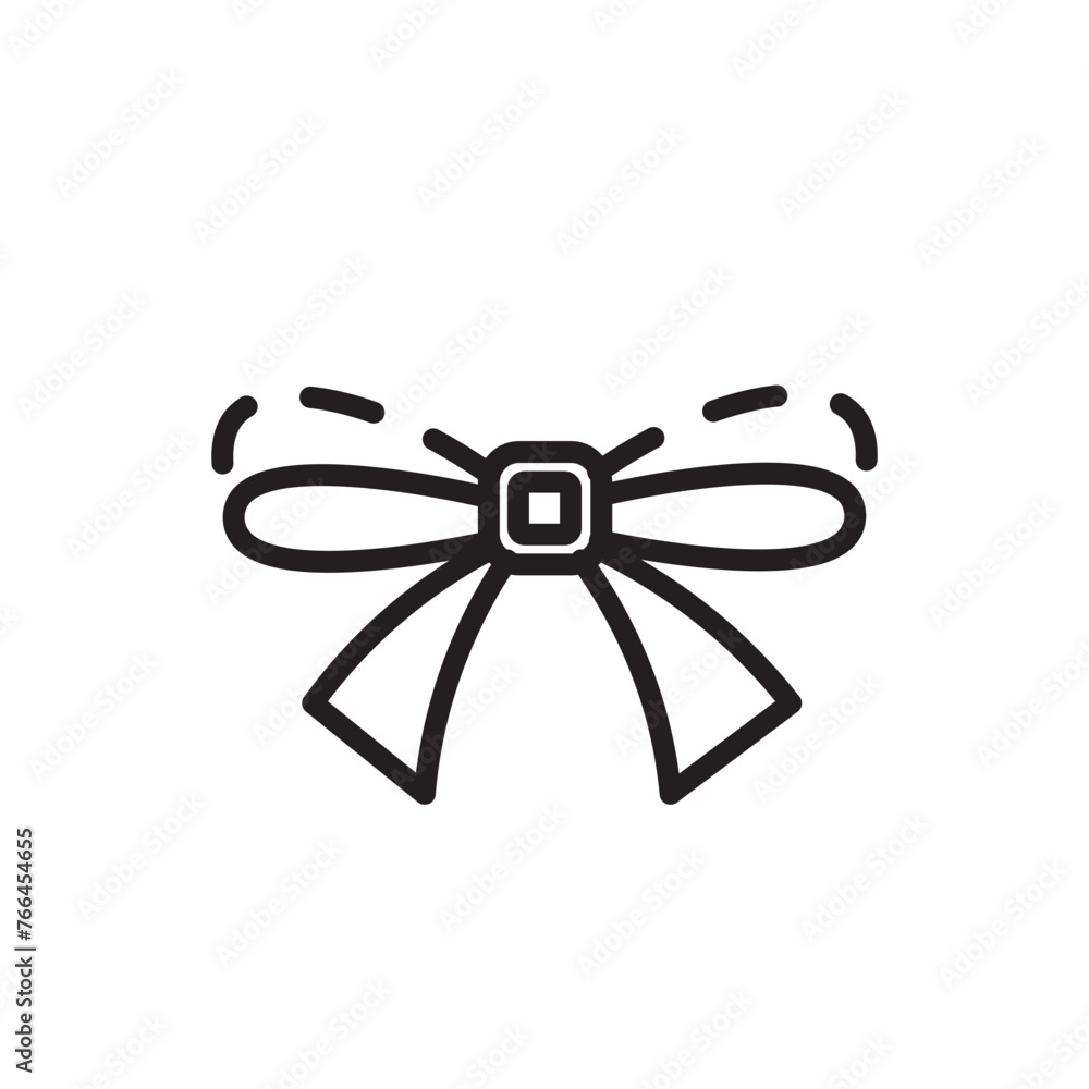 Baby Bow Knot Line Icon Baby Bow Knot Line Icon