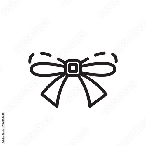 Baby Bow Knot Line Icon