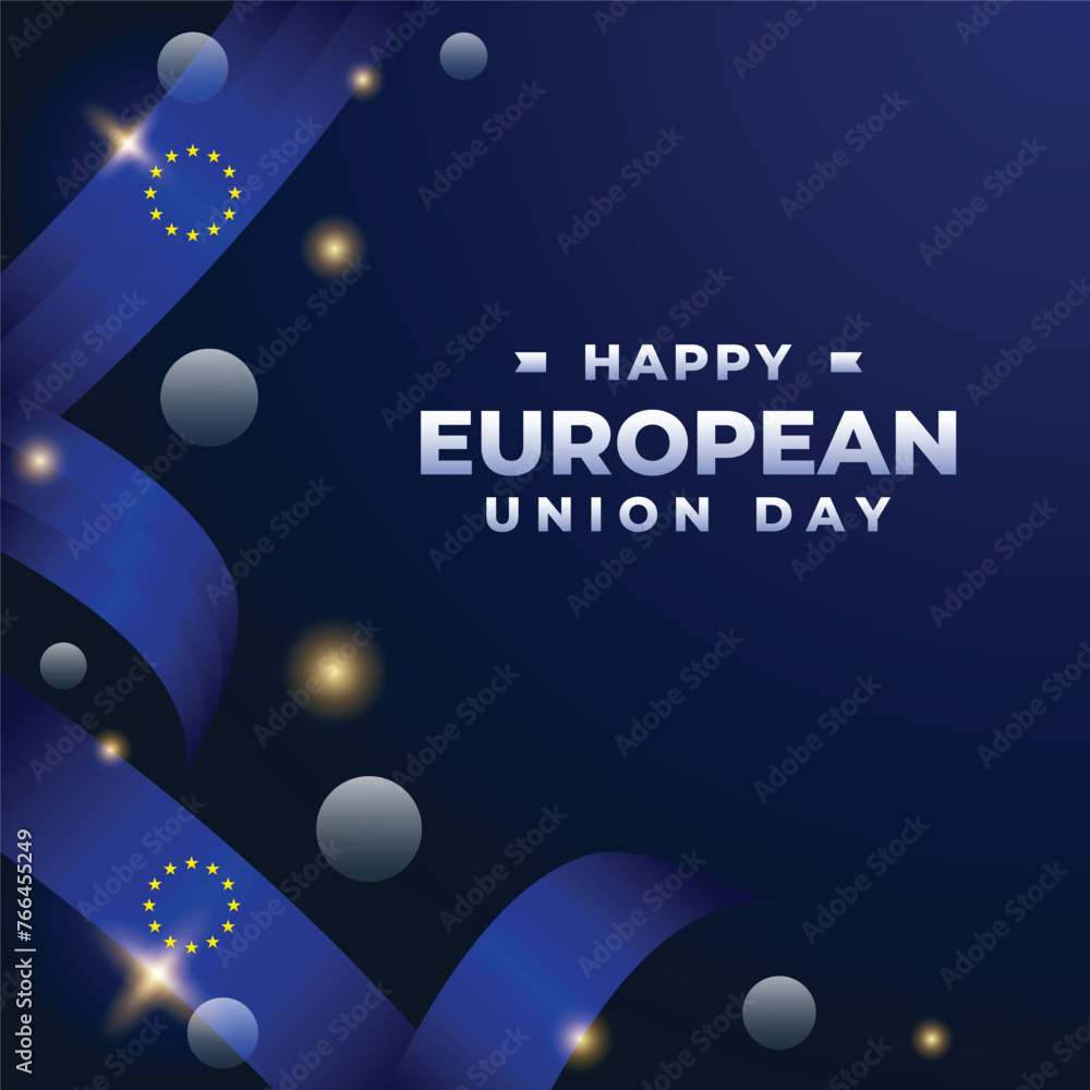 european union day design illustration collection