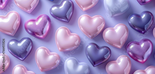 background of pink hearts