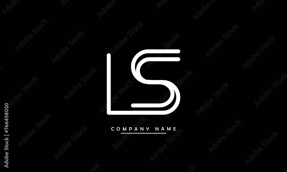 SL, LS, S, L Abstract Letters Logo Monogram SL, LS, S, L Abstract Letters Logo Monogram