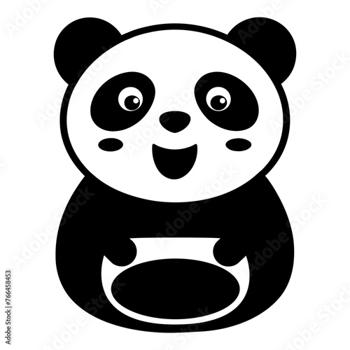 Fototapeta Naklejka Na Ścianę i Meble -  cute panda icon