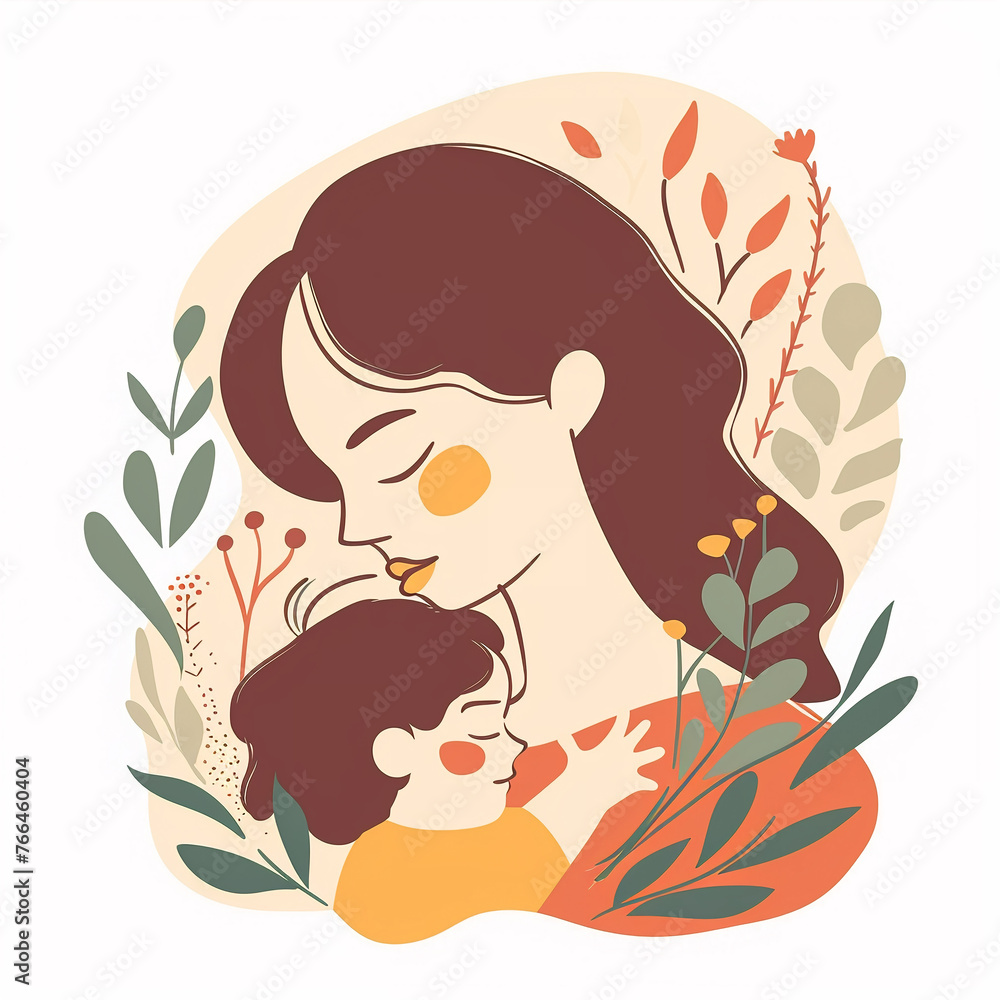 illustration of maternity, mother with child, isolated flat vector modern motherhood illustration, full of love and tenderness illustration of maternity, mother with child, isolated flat vector modern motherhood illustration, full of love and tenderness