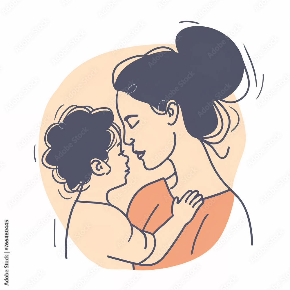 illustration of maternity, mother with child, isolated flat vector modern motherhood illustration, full of love and tenderness illustration of maternity, mother with child, isolated flat vector modern motherhood illustration, full of love and tenderness