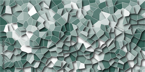 Multicolor Broken Stained Glass Background with white lines. Aqua texture Geometric Modern creative background. Geometric Retro tiles pattern.