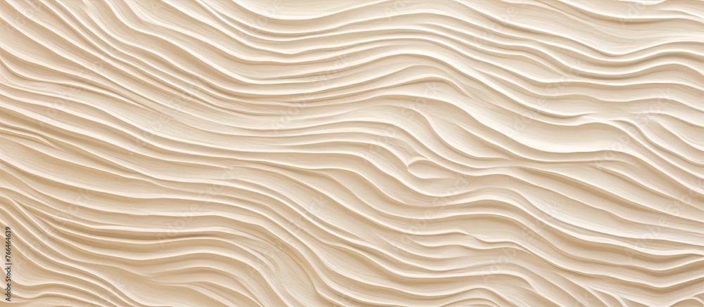 Close-up view of a wall displaying a pattern with undulating waves and curves, creating a textured surface Close-up view of a wall displaying a pattern with undulating waves and curves, creating a textured surface
