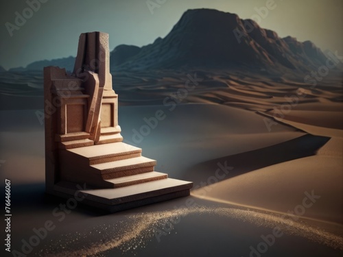 A door in the desert, symbolising the unknown and the concept of startups.