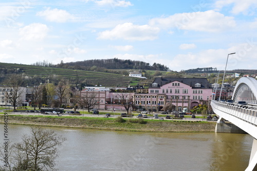 Moselle waterfront of Grevenmacher, Luxembourg 