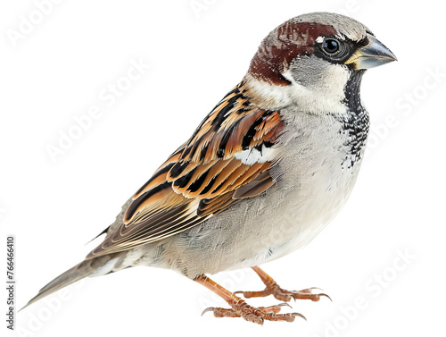 sparrow png side view cutout isolated on white and transparent background