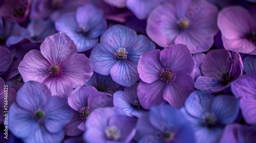 Cluster of Purple and Blue Flowers © yganko