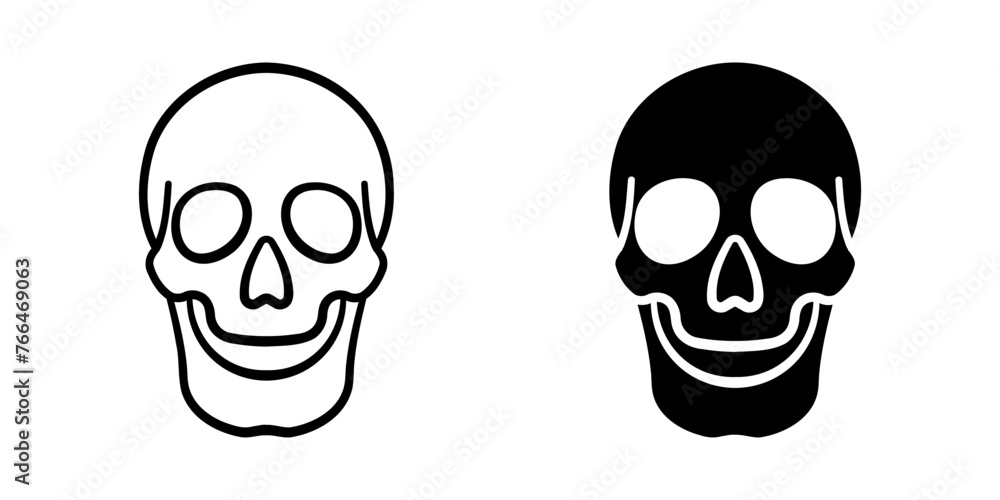 Skull icon. danger sign. for mobile concept and web design. vector illustration