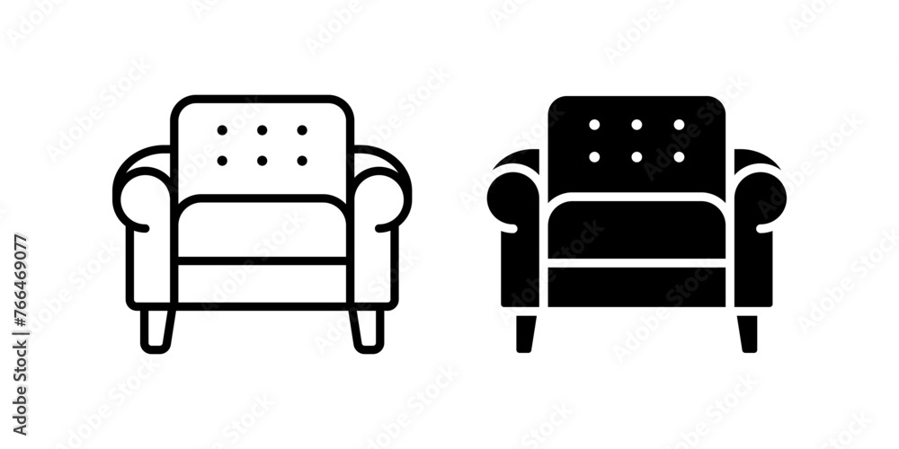 Sofa icon. for mobile concept and web design. vector illustration