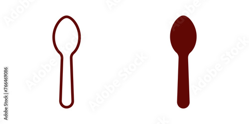 Spoon icon. for mobile concept and web design. vector illustration photo