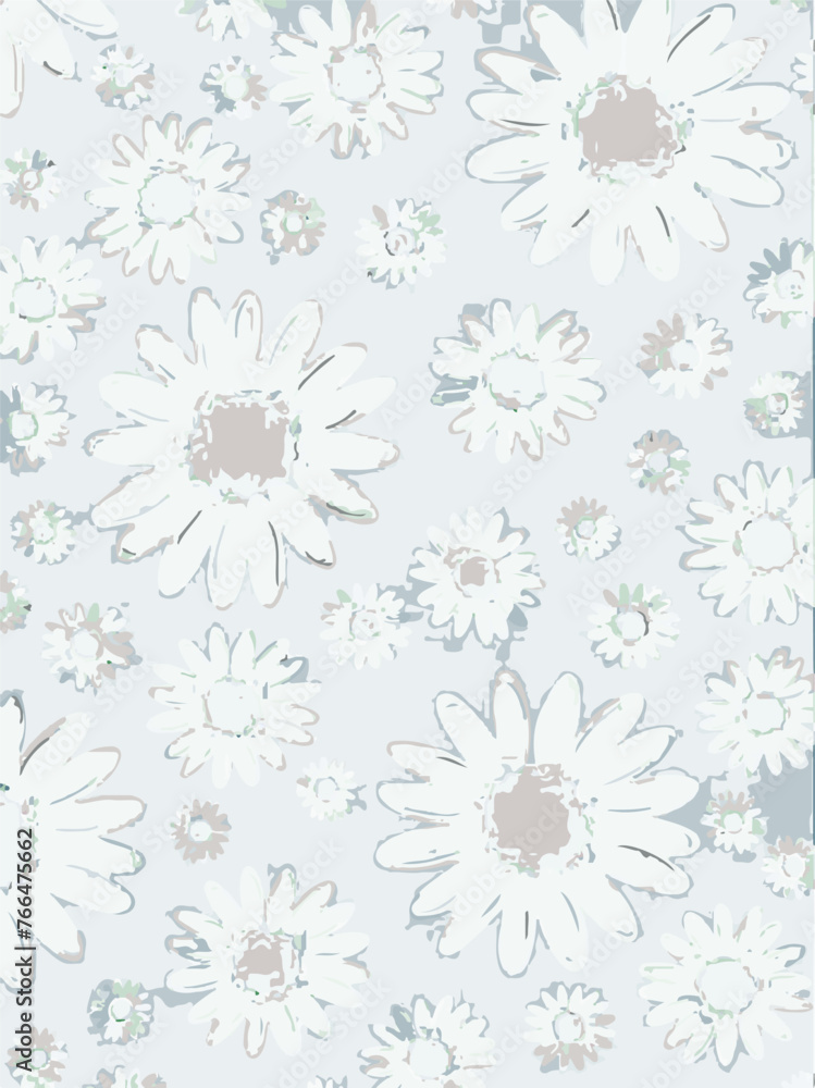 Daisy flower seamless pattern Daisy flower seamless pattern
