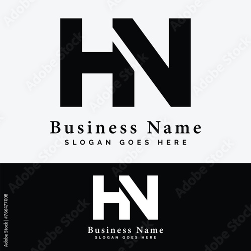 H, N, HN letter Logo Design. Alphabet HN initial logo vector Illustration
