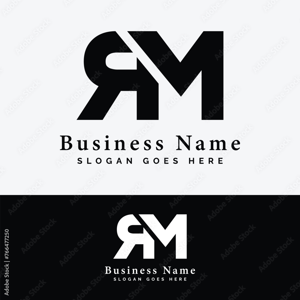 R, M, RM letter Logo Design. Alphabet RM initial logo vector Illustration R, M, RM letter Logo Design. Alphabet RM initial logo vector Illustration