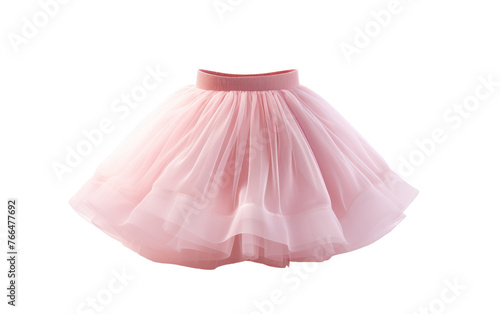 A vibrant pink tutu skirt gracefully displayed on a clean white background