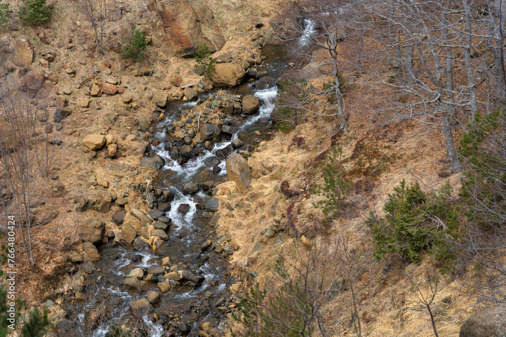 Obraz premium Albania Shebenik national park peaks mountain Hiking small river