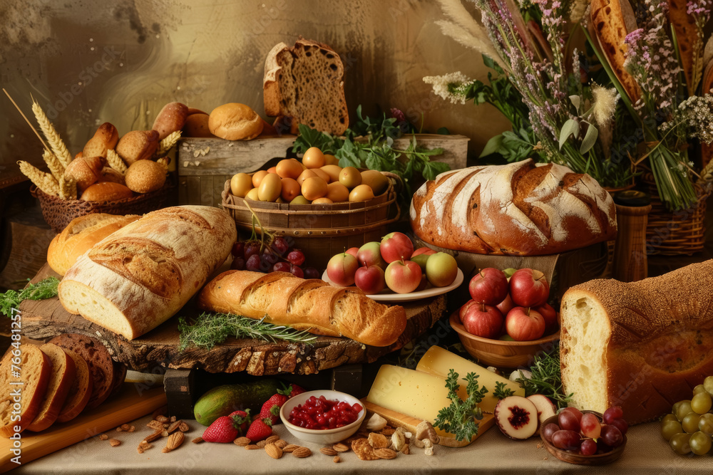 Sweet and Savory Bread Display Sweet and Savory Bread Display