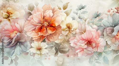 Ethereal Blooms Elevating Your Wedding Decor with Elegant Watercolor Flowers,illustration ,high detailed