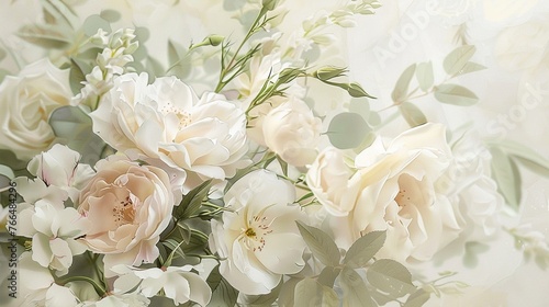 Ethereal Blooms Elevating Your Wedding Decor with Elegant Watercolor Flowers,illustration ,high detailed © BURIN93