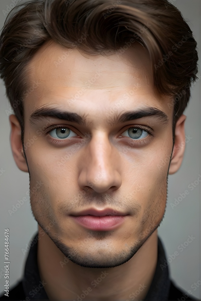 Portrait of a handsome male from european. 25 years old. Generative AI Portrait of a handsome male from european. 25 years old. Generative AI