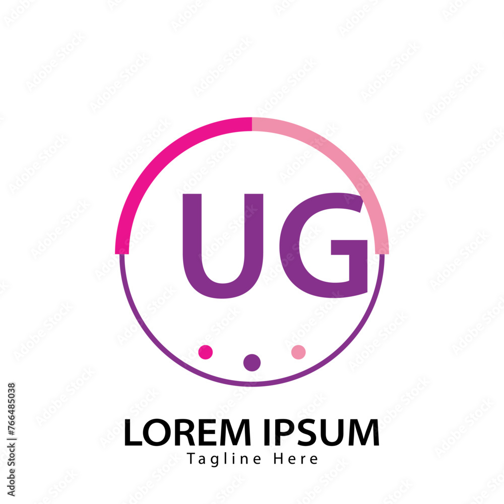 letter UG logo. UG. UG logo design vector illustration for creative company, business, industry