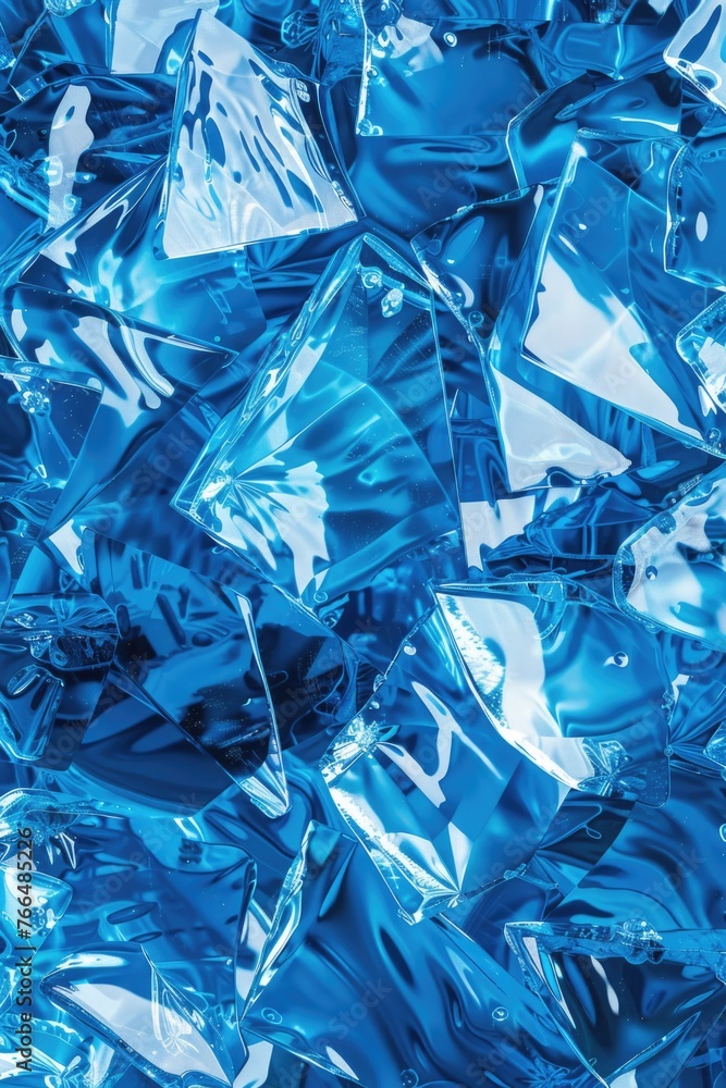 Close up of a pile of blue glass. Ideal for backgrounds and textures Close up of a pile of blue glass. Ideal for backgrounds and textures