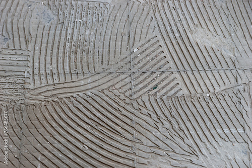 Schilderij op canvas Background of old tile adhesive on the floor
