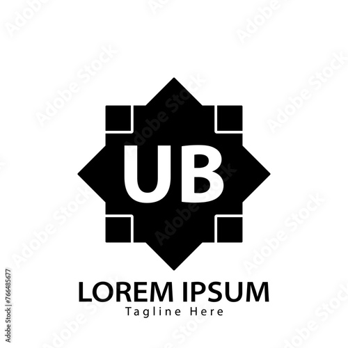 letter UB logo. UB. UB logo design vector illustration for creative company, business, industry photo