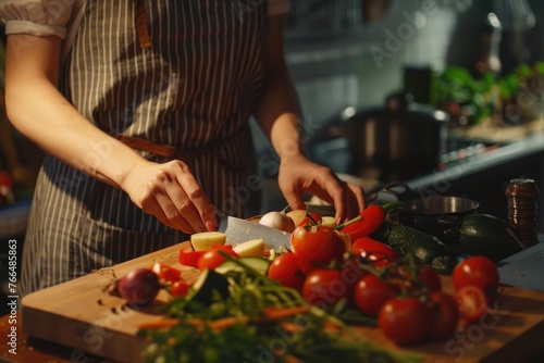 Person preparing food  suitable for cooking or healthy eating concepts