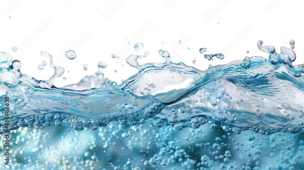Detailed view of water wave with bubbles, suitable for nature concepts Detailed view of water wave with bubbles, suitable for nature concepts