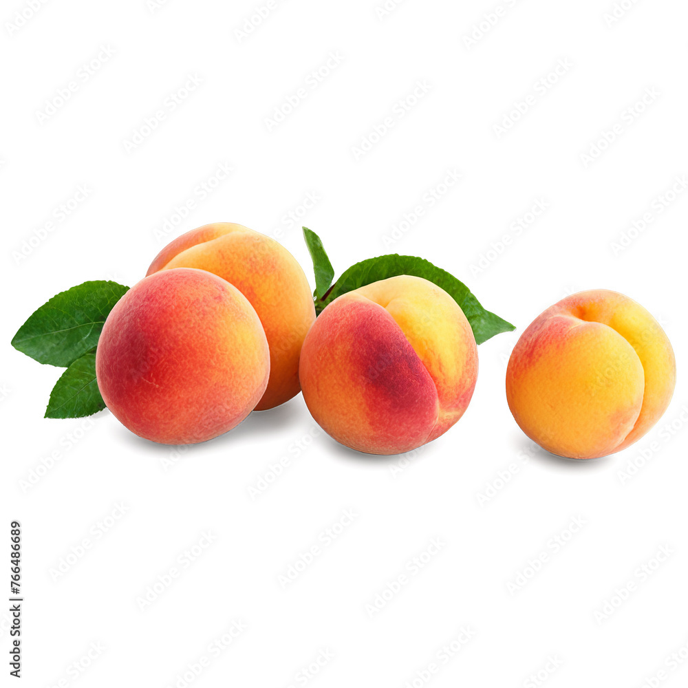 fresh apricots. The object is isolated on a white background fresh apricots. The object is isolated on a white background
