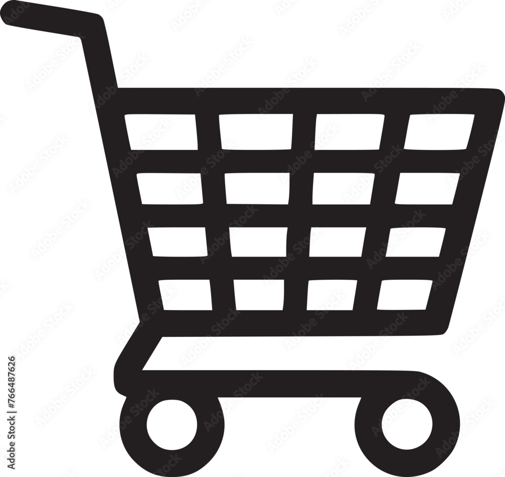 Shopping cart vector icon, flat design. Isolated on white background Shopping cart vector icon, flat design. Isolated on white background