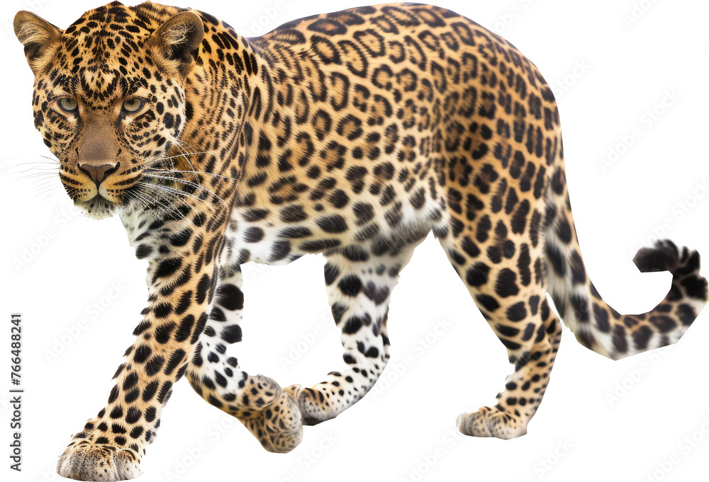 Obraz premium Jaguar in stealth mode, cut out transparent