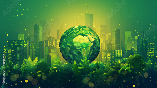 Earth Day concept on white background, World Environment Day. © sidra