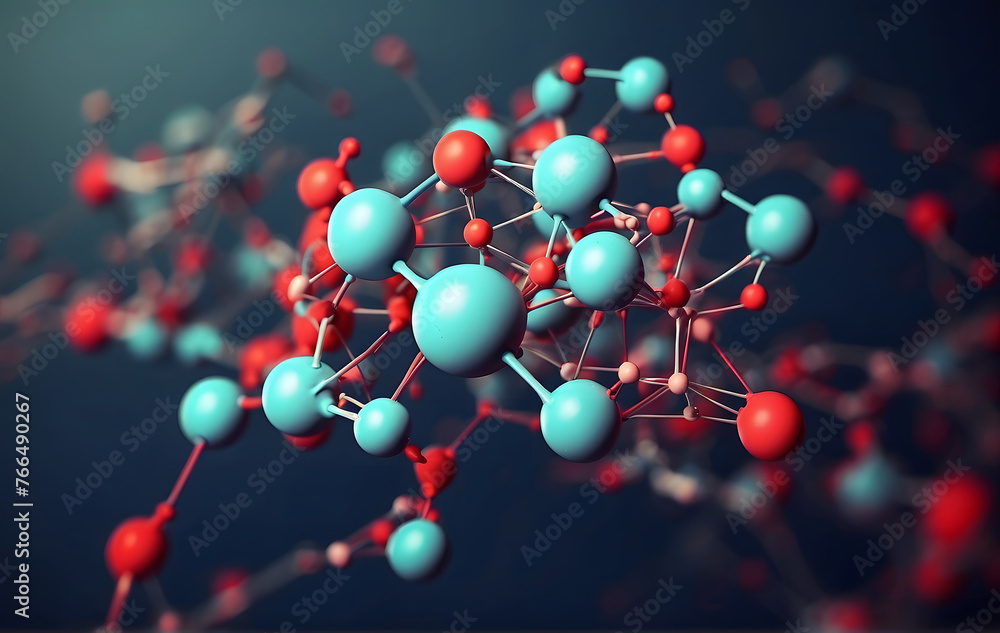 An abstract representation of atom molecule structure, embodying the concept of science with a focus on medicine An abstract representation of atom molecule structure, embodying the concept of science with a focus on medicine