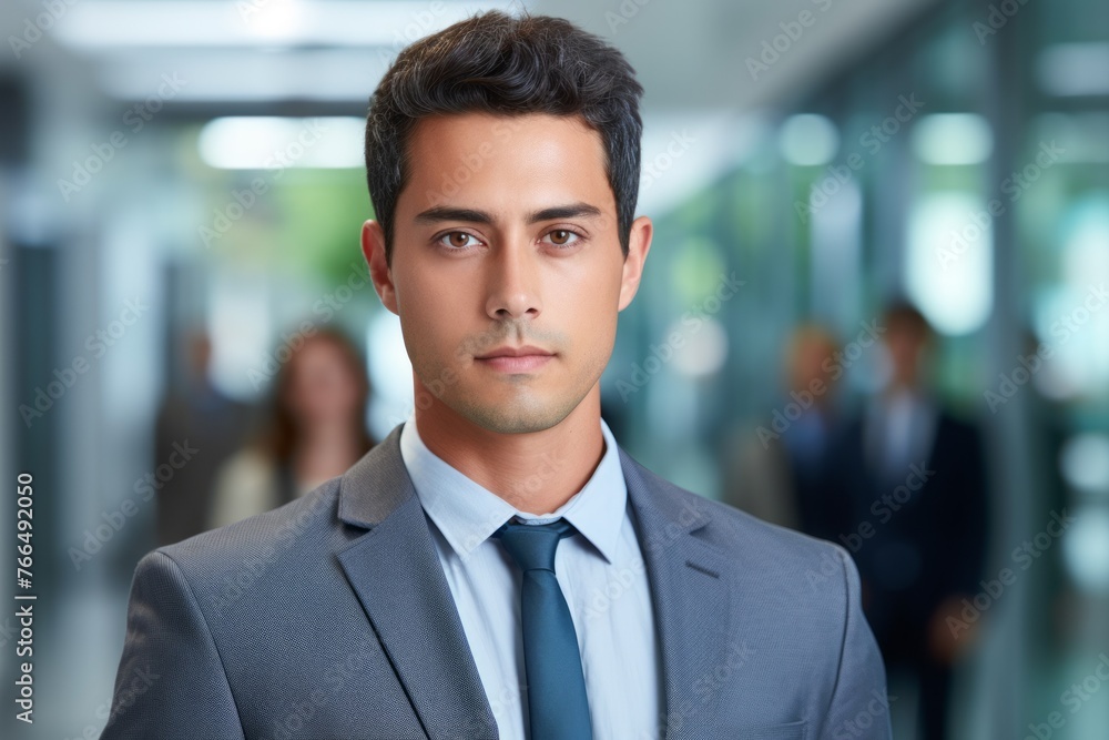 Young professional man in a suit looking at the camera with a serious expression Young professional man in a suit looking at the camera with a serious expression