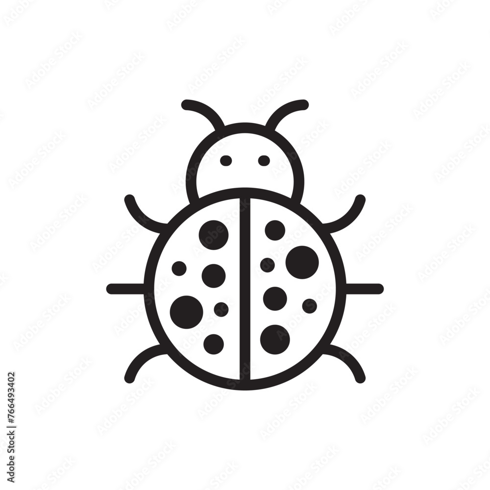 Ladybug icon. Bug flat sign design. Ladybug symbol pictogram. Pest insect UX UI icon. Parasite icon Ladybug icon. Bug flat sign design. Ladybug symbol pictogram. Pest insect UX UI icon. Parasite icon