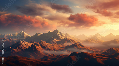 sunrise in the mountains wallpaper for desktop