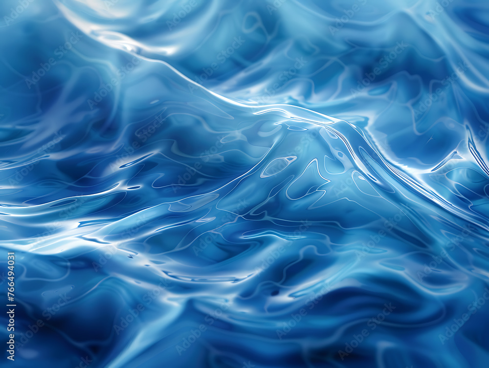 Obraz premium Virtual Ocean Waves Abstract Background - Serene Water Artistic Image