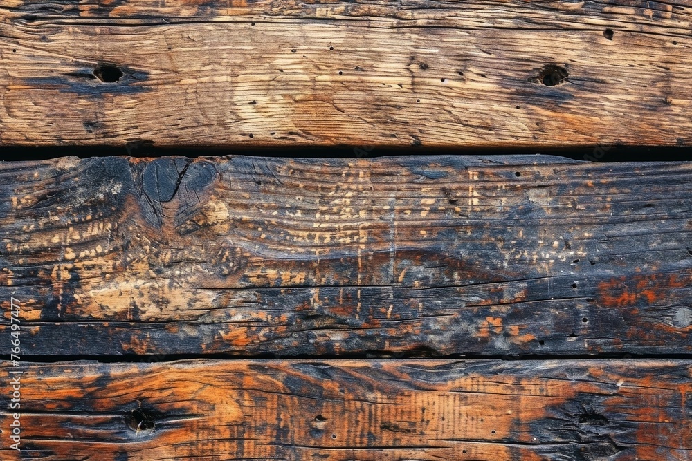 Naklejka premium Old vintage wooden surface texture.