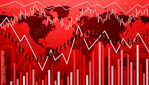 Bourse Mondiale - Rouge