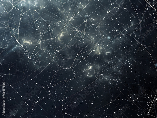"Starry Satellite Constellation Abstract Background Illustration"