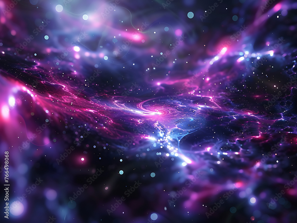 Obraz premium Abstract Interconnected Constellation Background with Geometric Shapes and Lines